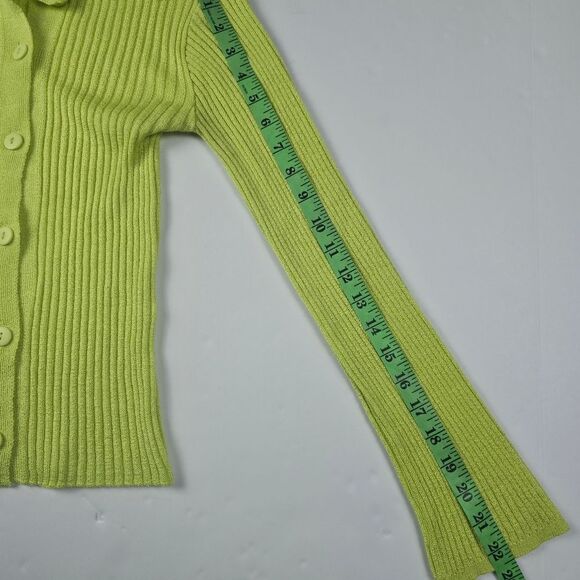 ASOS DESIGN sweater with collar in‎ green Women's size 2 - Picture 9 of 9